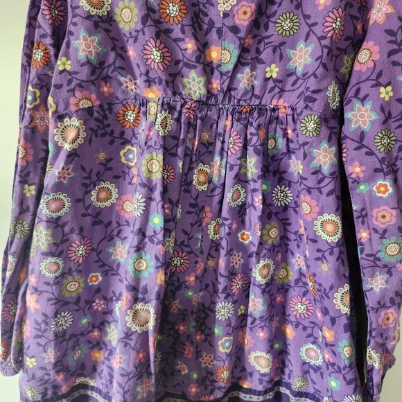 The Children’s Place Girls Purple Floral Long Sleeve Dress Boho Size 6X/7 - Picture 6 of 6